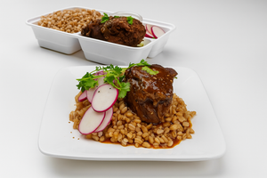 Kombucha-Braised Short Ribs with Ancient Grain Farro